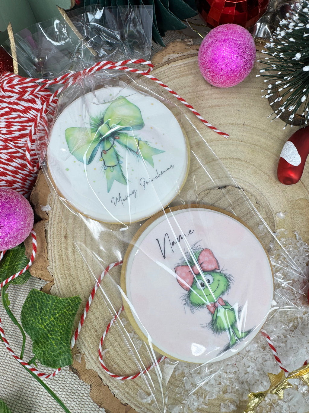 Grinch Gift Bag Pink