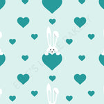 Bunny Hearts Green