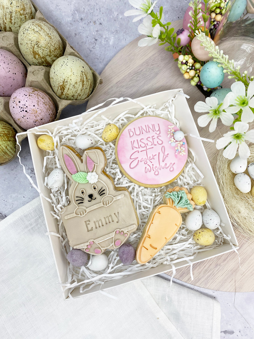 Bunny Kisses Easter Wishes Pink