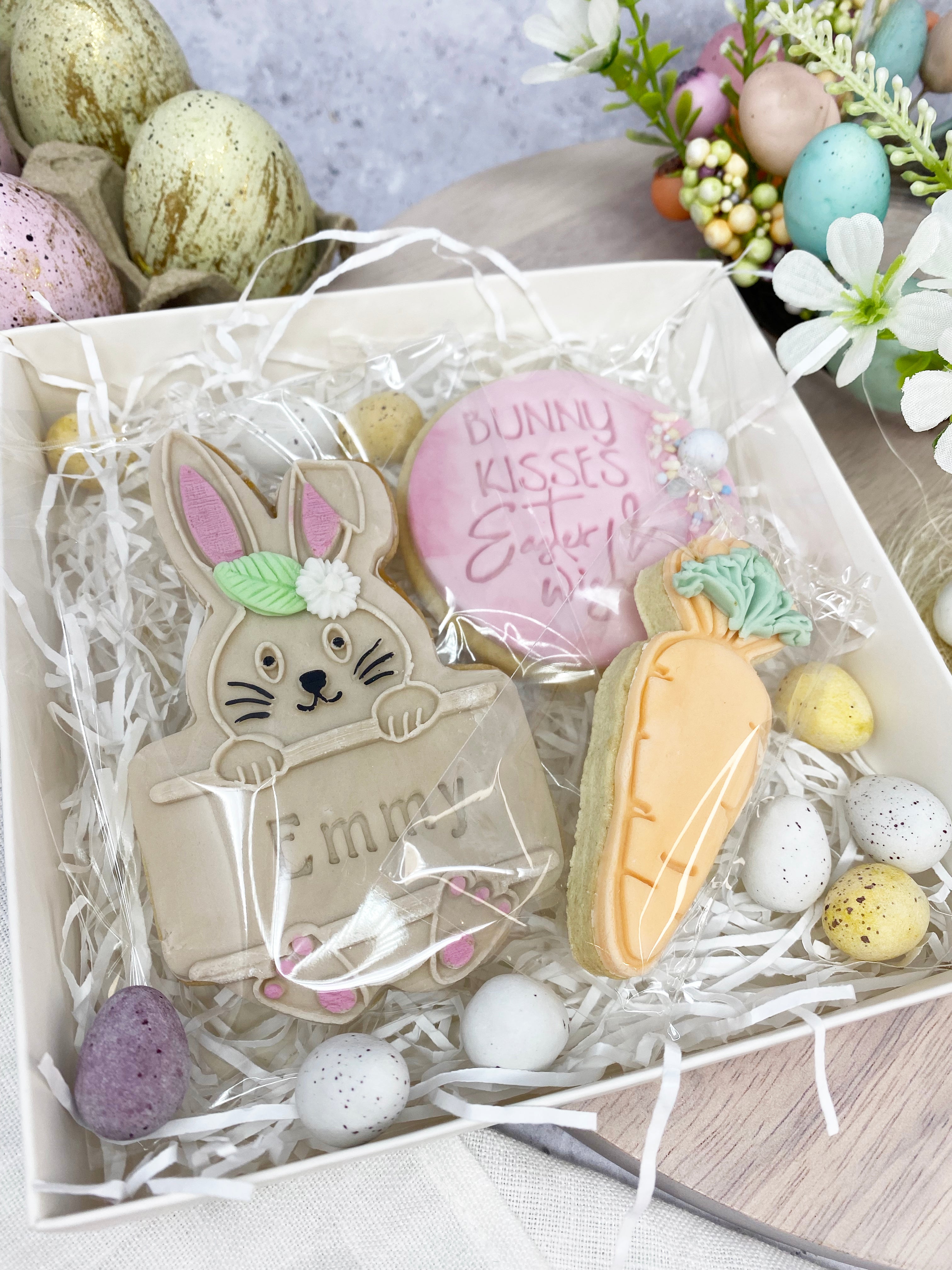 Bunny Kisses Easter Wishes Pink