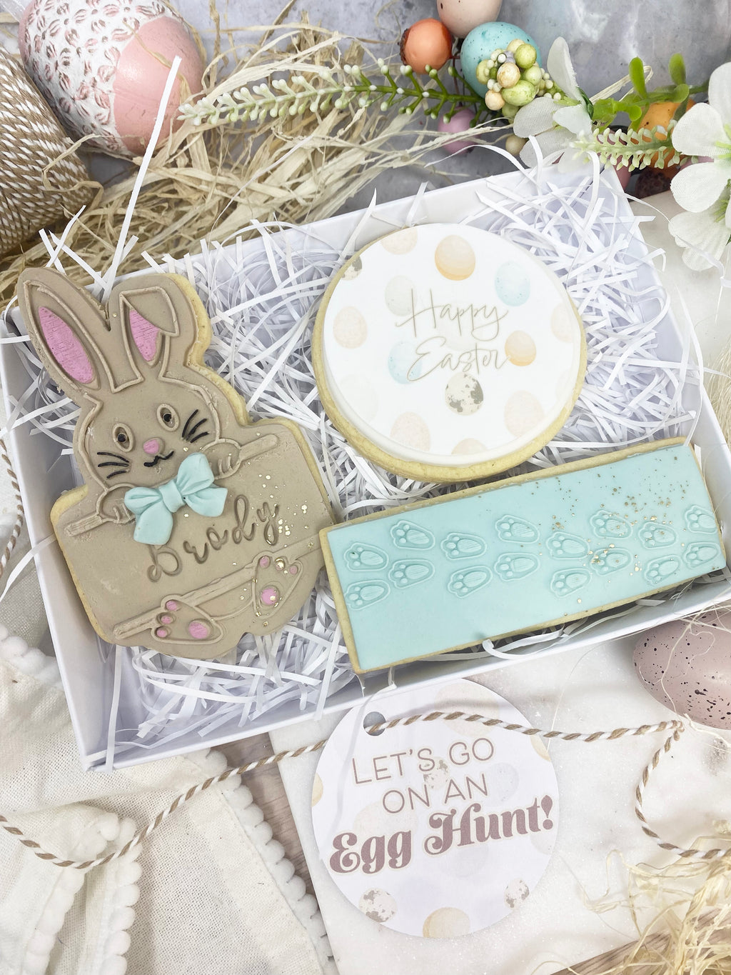Personalised Rabbit Gift Box Green